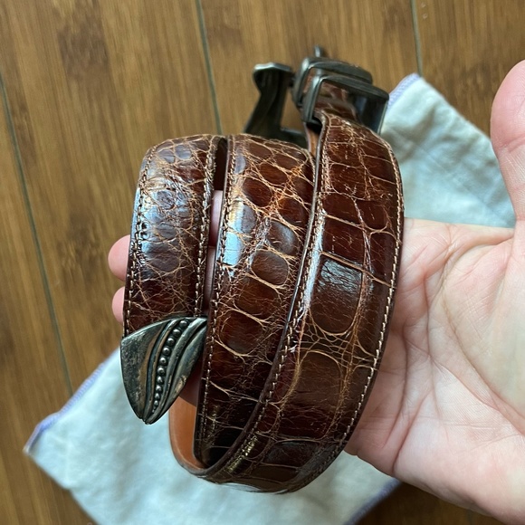 Barry Kieselstein-Cord Vintage Alligator/Silver Belt - Picture 9 of 10